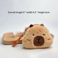 Capybara Plush Coin Purse – Cute Mini Zipper Wallet Keychain Plush Coin Purse Axl A4