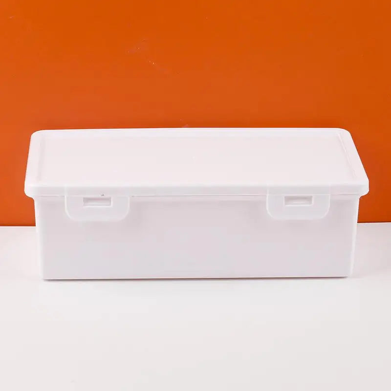 Colorful Plastic Pencil Box – Stackable Storage Organizer Pencil Storage Box Axl White