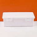 Colorful Plastic Pencil Box – Stackable Storage Organizer Pencil Storage Box Axl White