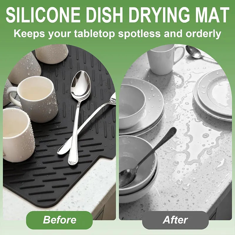 Silicone Dish Drying Mat – Non-Slip, Foldable & Heat-Resistant Dish Drying Mat Axl
