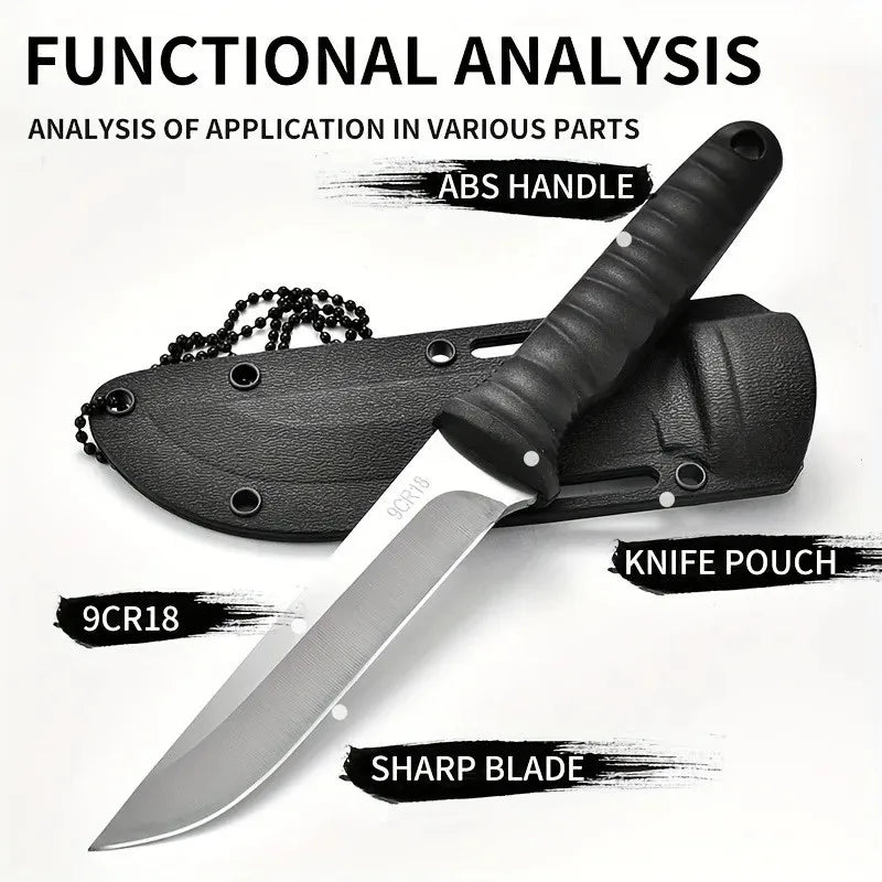 Outdoor Fixed Blade Camping Knife with Sheath | Stainless Steel Fixed Blade Knife Axl