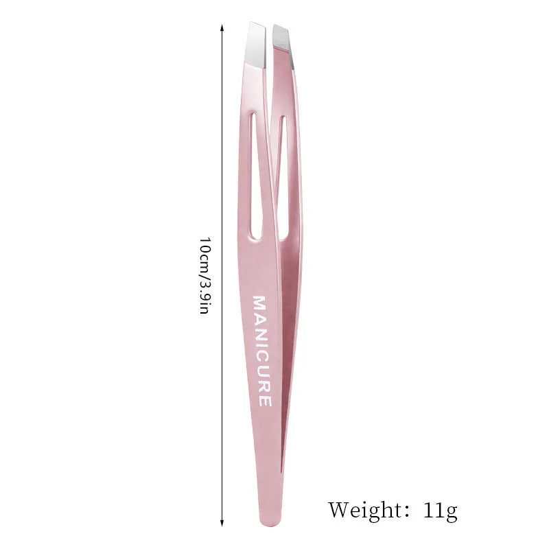 Stainless Steel Eyelash Tweezers Set – Lash Extension & Brow Eyelash Tweezers Set Axl Pink
