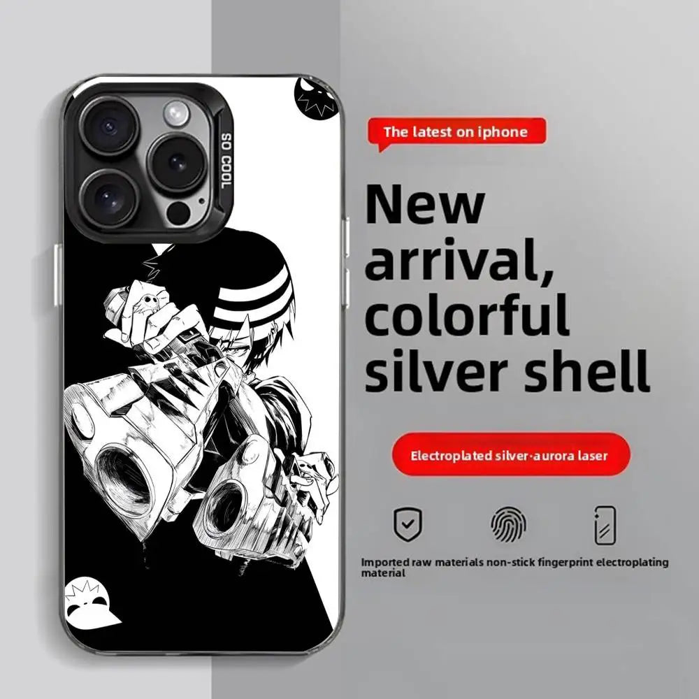 Soul Eater Anime iPhone Case 11–16 Pro Max | Anti-Fingerprint Anime Phone Case Axl