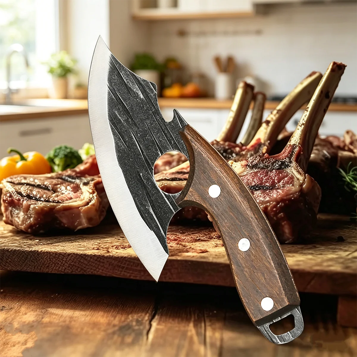 Professional Fish Boning Knife – Stainless Steel Meat Cleaver Boning Knife Axl