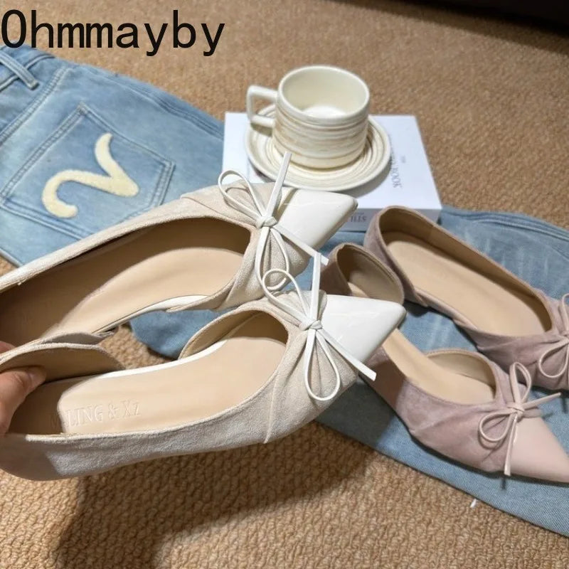 Women's Mary Jane Pumps – Pointed Toe Low Heel Butterfly-Knot Mary Jane Pumps Axl