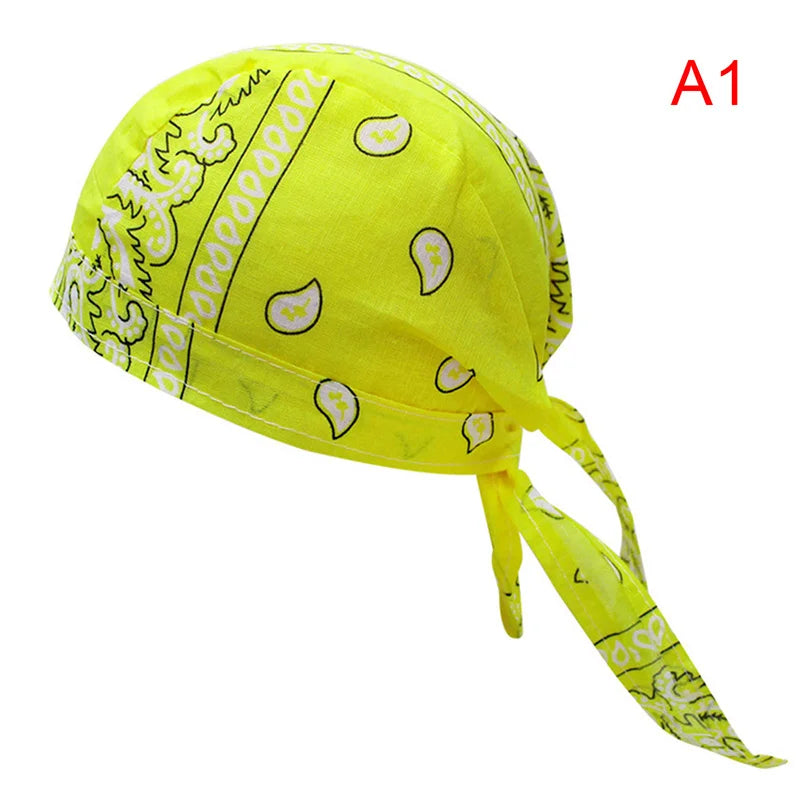 Unisex Cotton Durag Bandana Hat – Printed Head Scarf Cap Bandana Durag Hat Axl A1