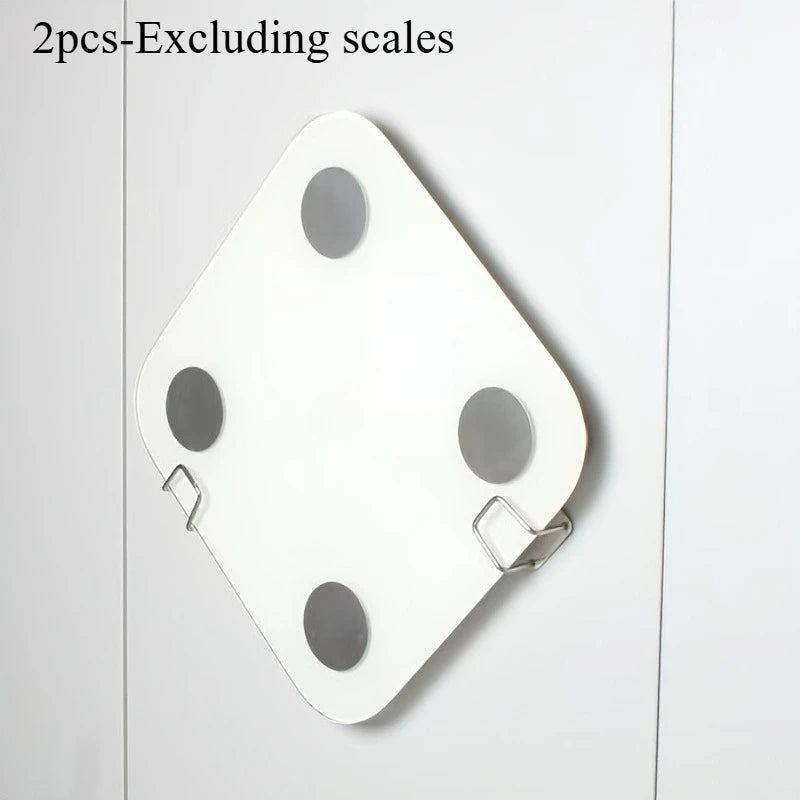 Wall-Mounted Weight Scale Holder | Stainless Steel Bracket Wall Storage Rack Axl silvery-2pcs