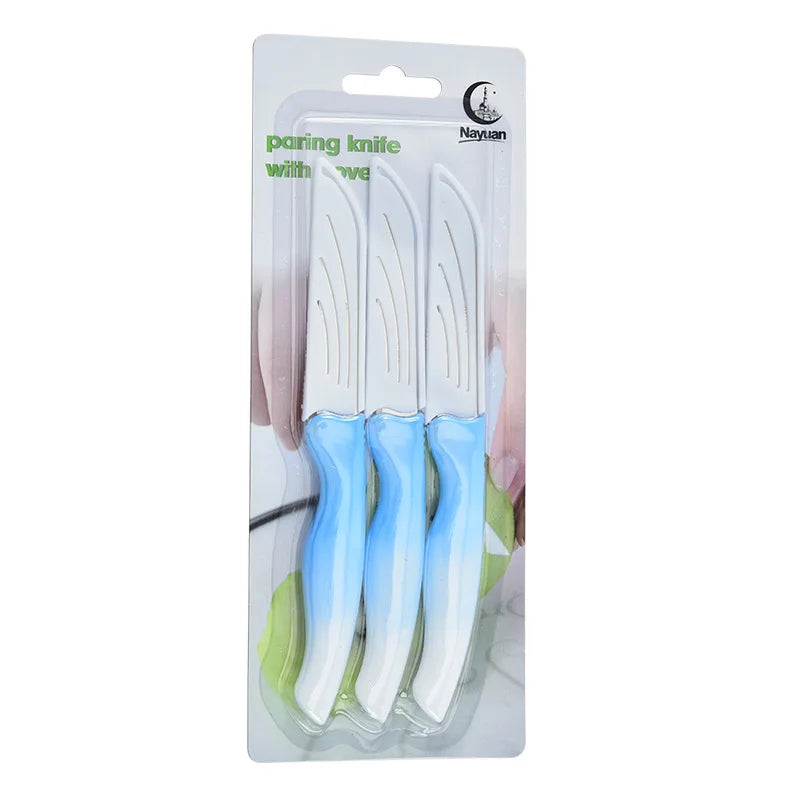 4-Piece Gradient Stainless Steel Paring Knife Set | Kitchen Knives Paring Knife Set Axl 3 in a box C
