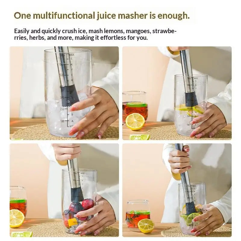 Stainless Steel Ice Hammer & Muddler Bar Tool | Cocktail Set Bar Tool Axl
