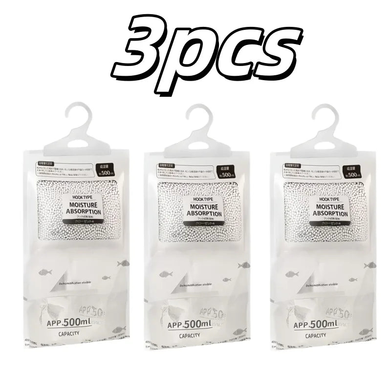 3-Pack 240g Moisture Absorber Bags for Closet & Wardrobe Moisture Absorber Bags Axl 3pcs