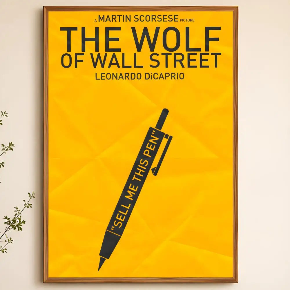 Wolf of Wall Street Movie Poster – Peel & Stick PVC Wall Art Movie Wall Poster Axl White15 50X70cmNoframe
