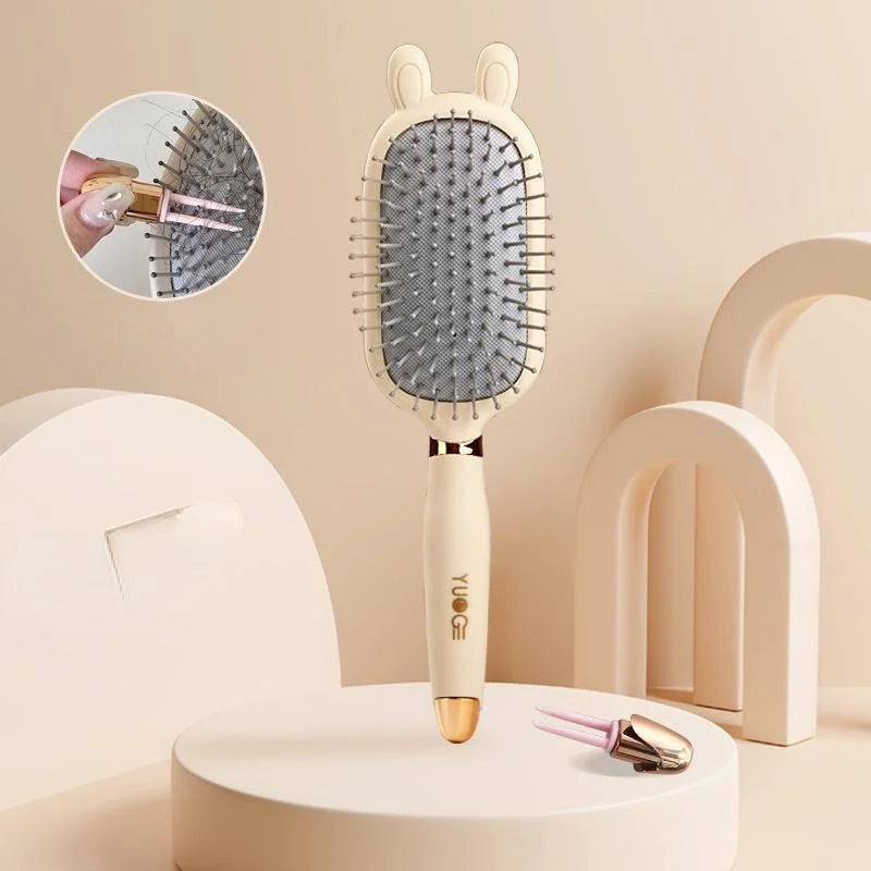 Cute Air Cushion Hair Brush – Antistatic Massage Comb & Cleaner Hair Brush Comb Axl Red