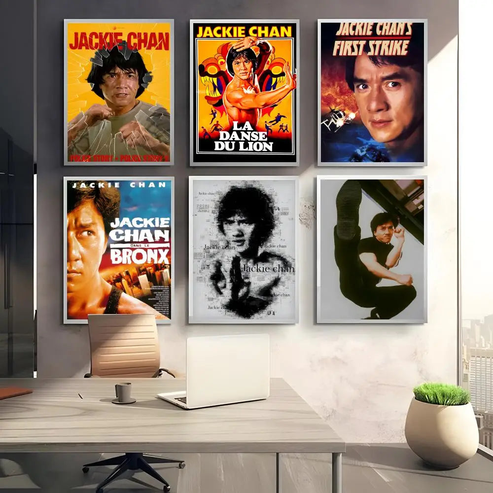 Jackie Chan Kung Fu Wall Poster – Self-Adhesive Art Sticker Wall Art Poster Axl