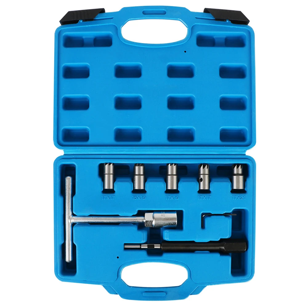 Diesel Injector Seat Cutter & Carbon Remover Tool Set Injector Seat Cutter Set Axl 8pcs