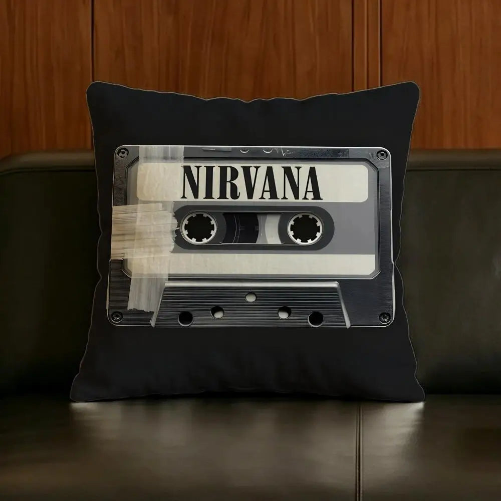 Nirvana Grunge Linen Cushion Cover | Sofa & Bedroom Decor Decorative Cushion Cover Axl White8 30X30cm