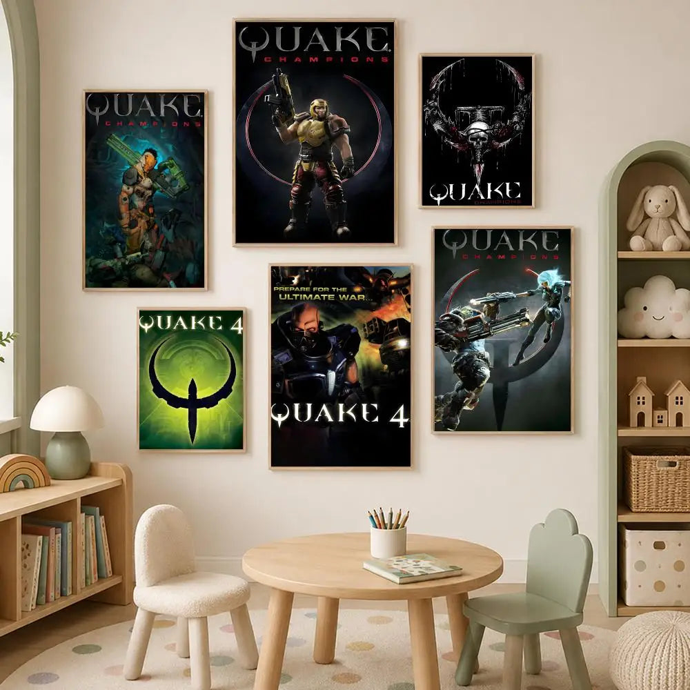 Quake Game HD PVC Self-Stick Wall Art Poster | Waterproof Decor Wall Art Poster Axl