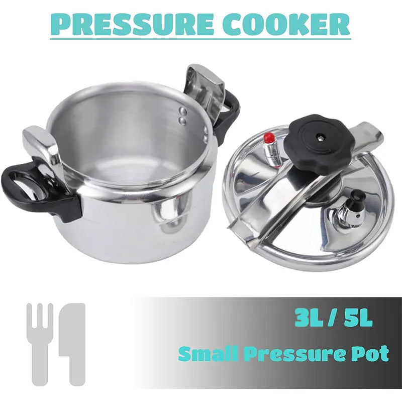 PGY 3L/5L Aluminum Pressure Cooker Canner with Safety Lock Pressure Cooker Canner Axl
