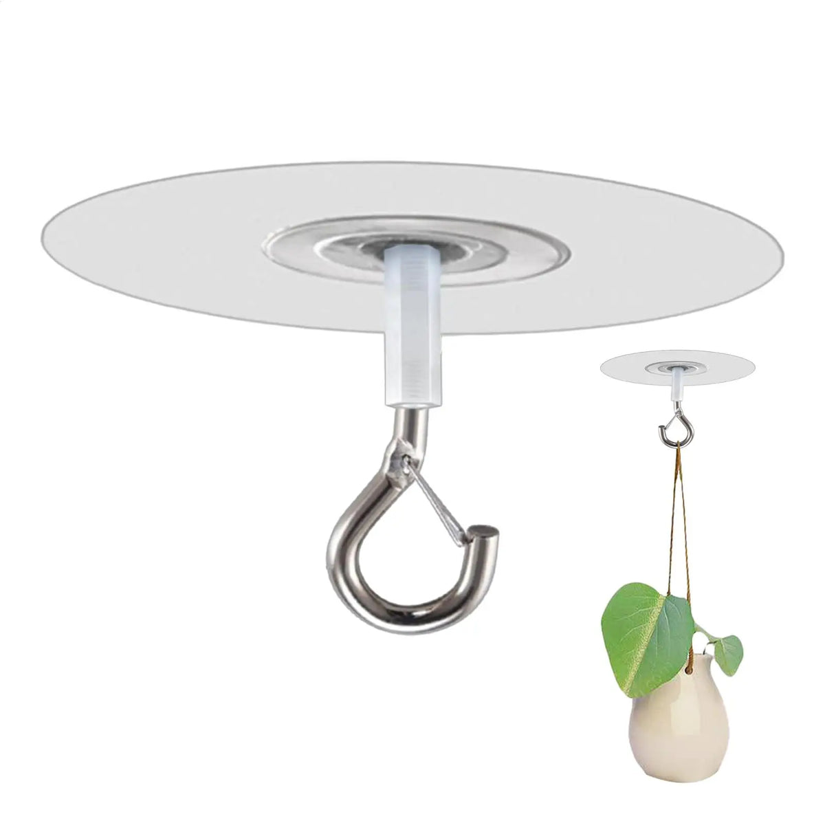 Adhesive Ceiling Hooks – No-Drill Hook for Plants & Lights Adhesive Ceiling Hook Axl