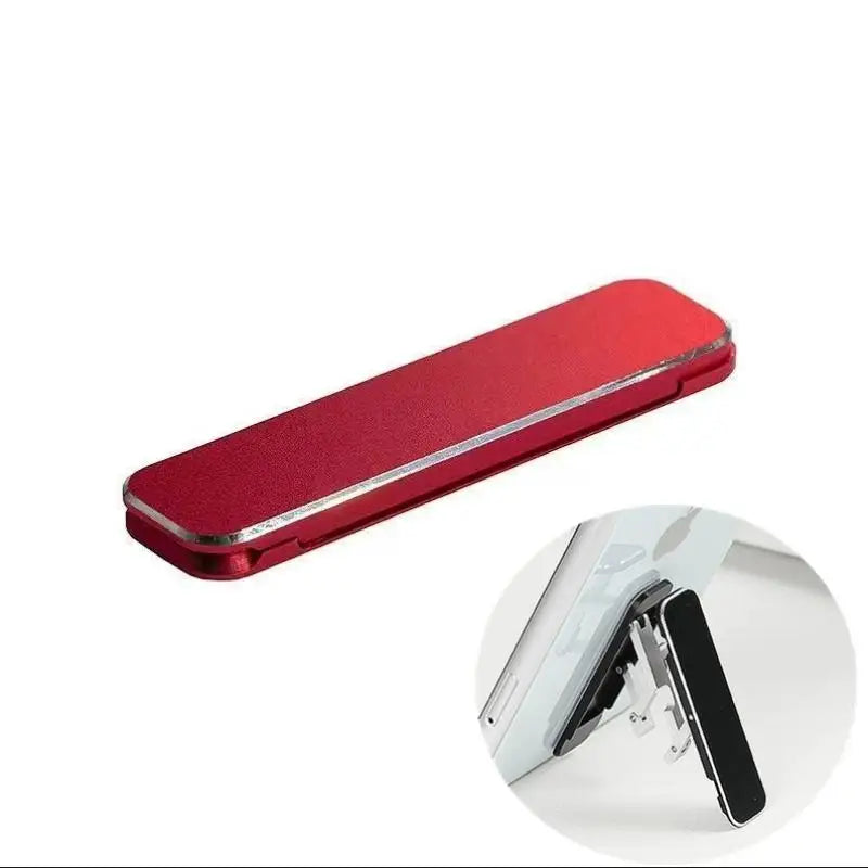 Mini Foldable Phone Stand – Aluminum Alloy Adjustable Desk Mount Phone Stand Axl 1PCS Red