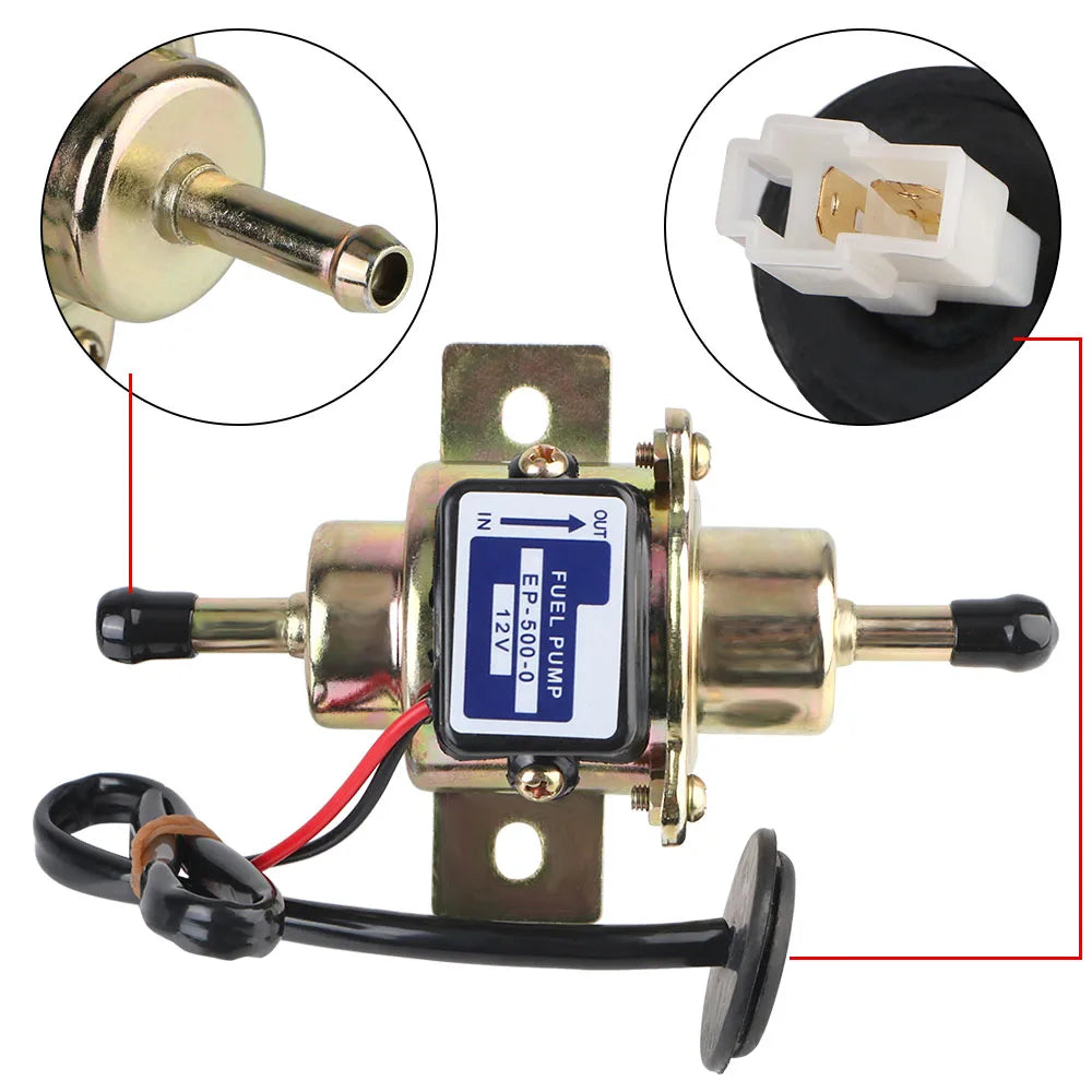 DC 12V Universal Electric Fuel Pump – Gas & Diesel Electric Fuel Pump Axl