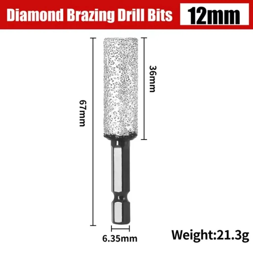 Diamond Drill Bit Hole Saw – Hex Shank for Tile & Porcelain Diamond Drill Bit Axl 12mm