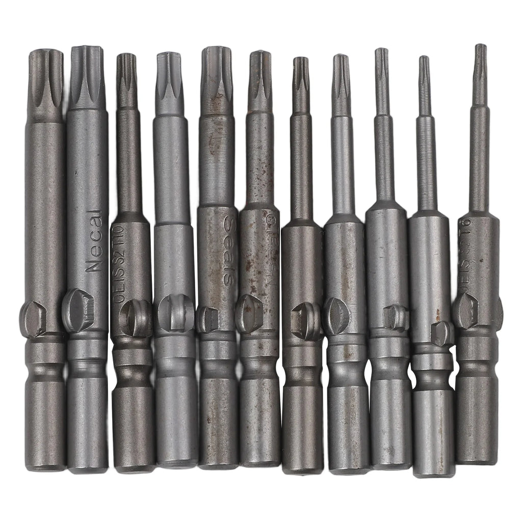 Torx Screwdriver Bit Set 6mm Round Shank | 6 or 11 Piece Screwdriver Bit Set Axl