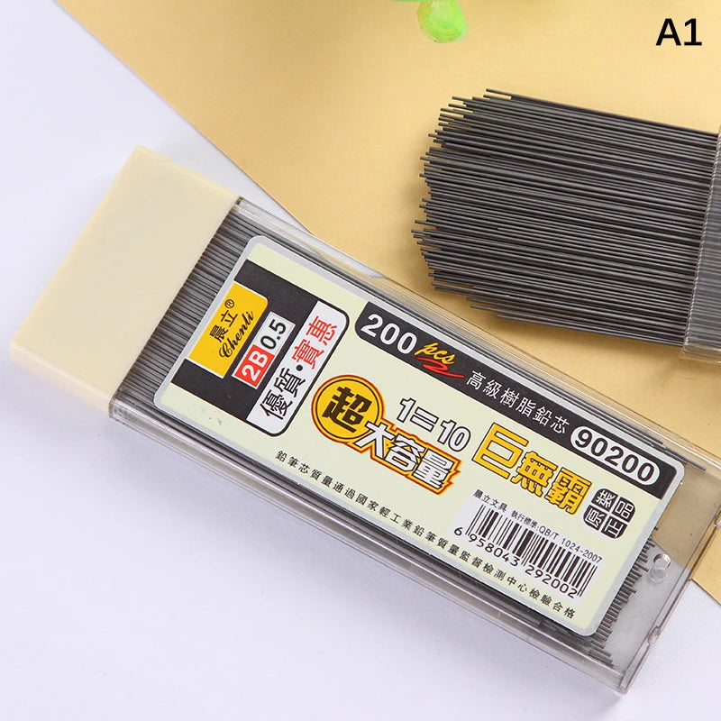 200-Pack Mechanical Pencil Lead Refills 0.5mm & 0.7mm 2B Pencil Lead Refills Axl 0.5MM