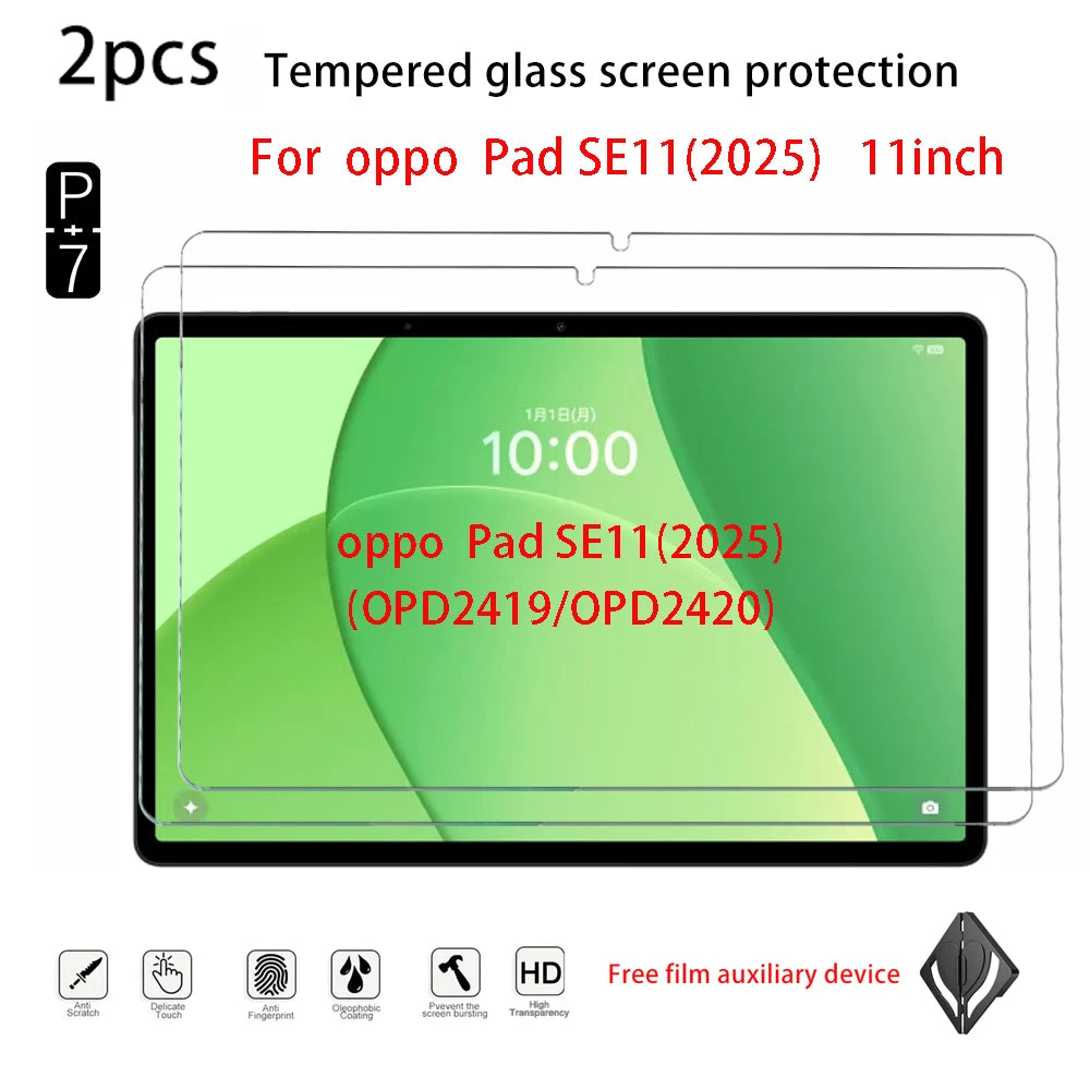 2-Pack Tempered Glass Screen Protector – OPPO Pad2/Pad3/Air2/Se11 Tablet Screen Protector Axl for opp pad se11