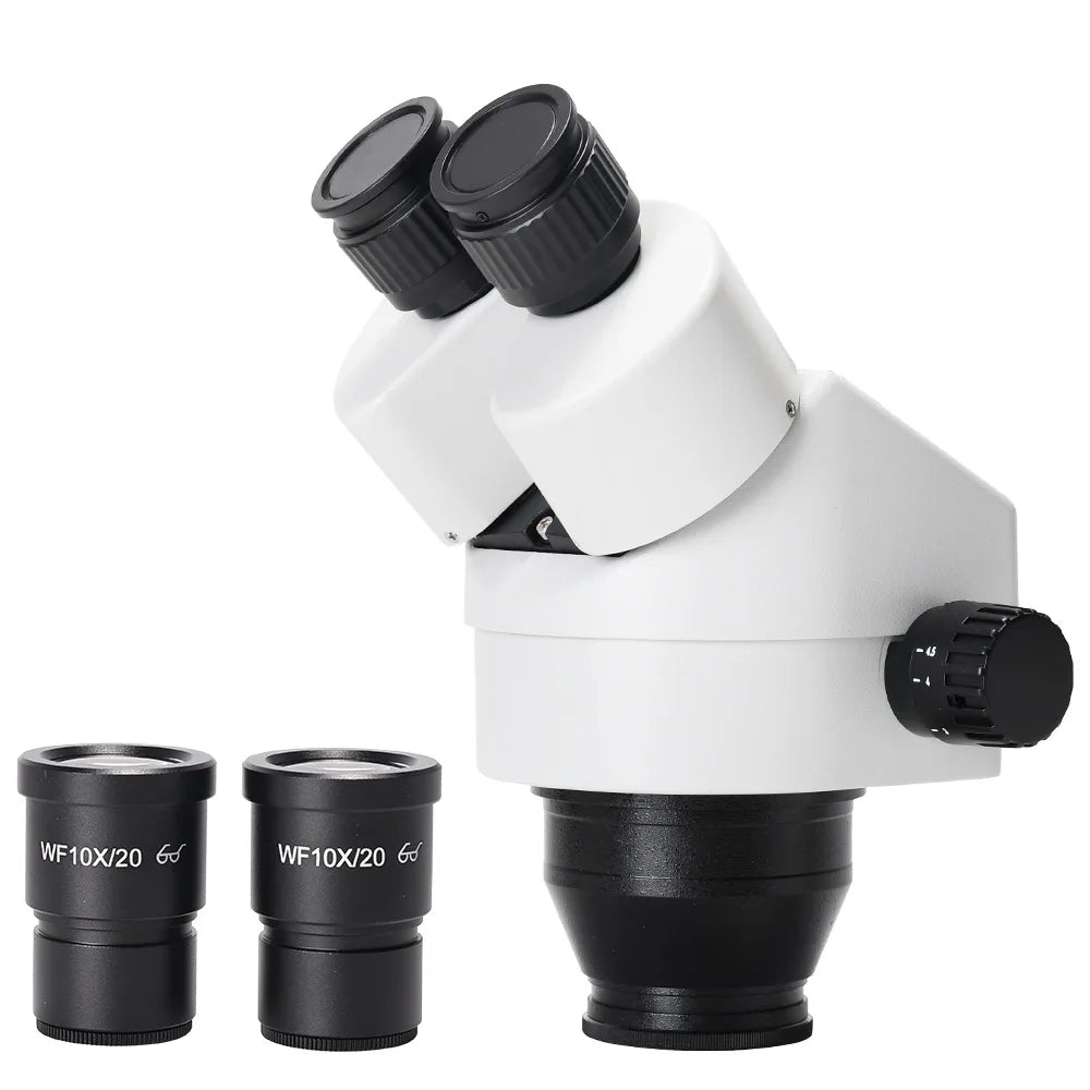 7–45X Trinocular Stereo Microscope Head | Zoom Lens Trinocular Microscope Head Axl