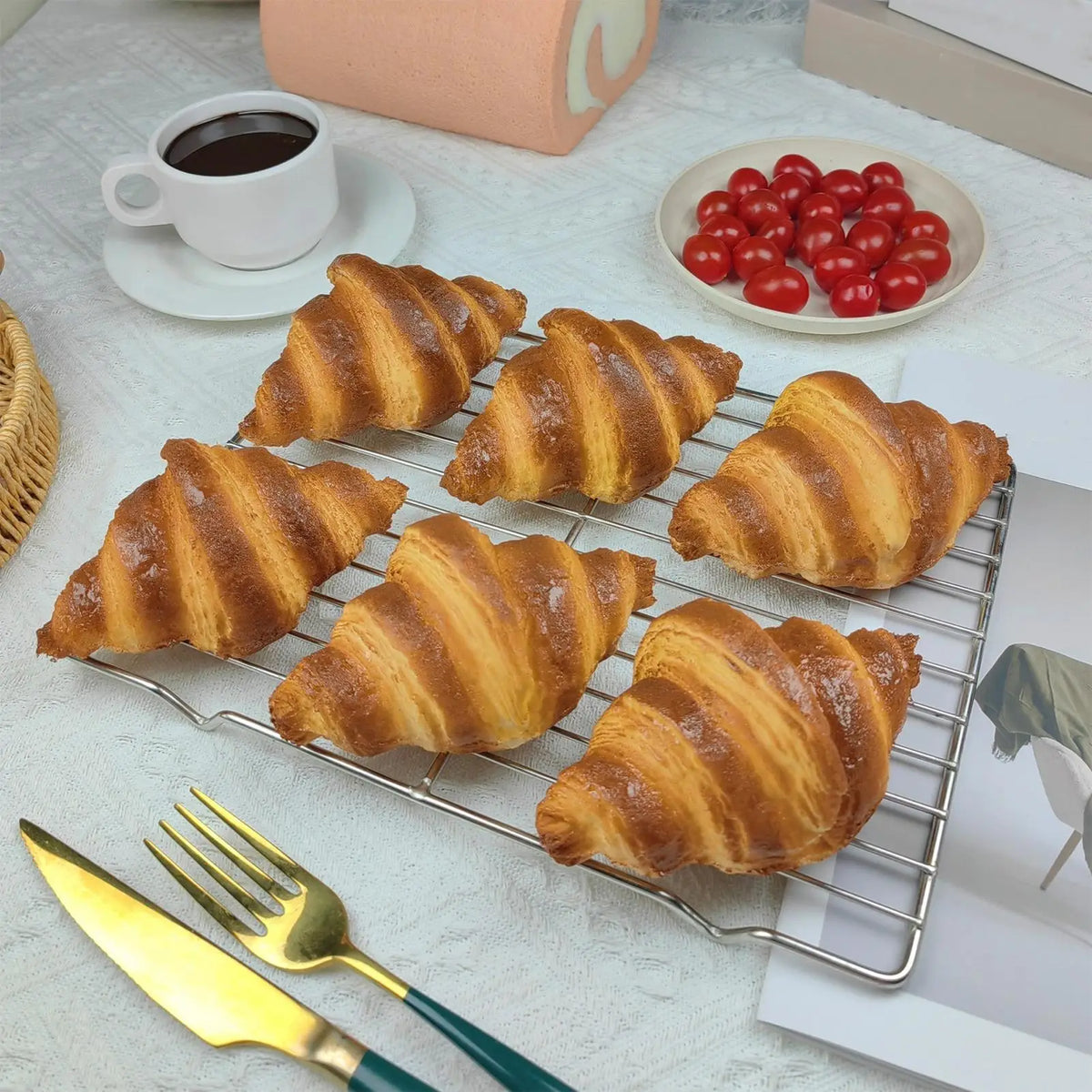 Fake Croissant Model – Bakery Display & Photography Prop Fake Food Prop Axl