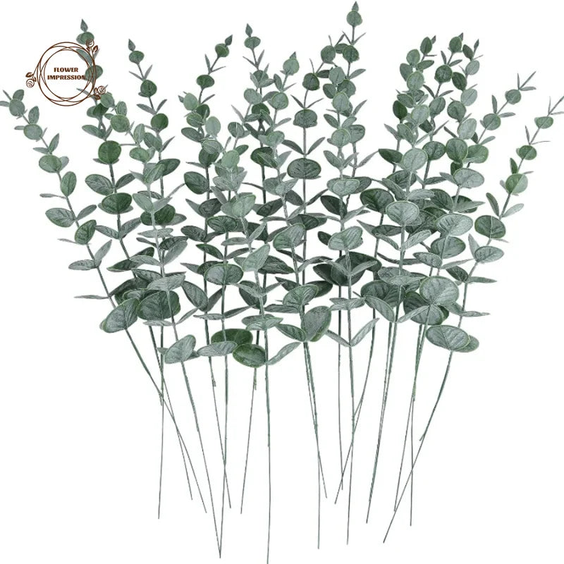Artificial Eucalyptus Branches 5/10/20pc – Wedding & Home Décor Artificial Greenery Stems Axl