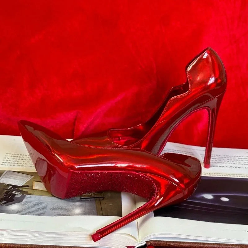 Women's Luxury Pointed Toe Stiletto Pumps – Wave Edge Heels High Heel Pumps Axl