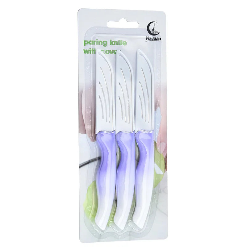 4-Piece Gradient Stainless Steel Paring Knife Set | Kitchen Knives Paring Knife Set Axl 3 in a box D
