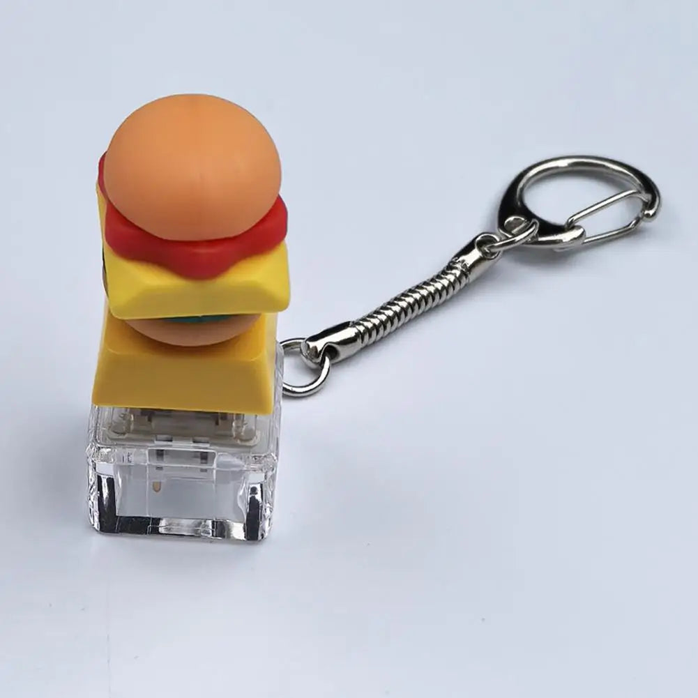 Cute Food Fidget Keychain – Silicone Squeeze Clicker Toy Fidget Keychain Toy Axl