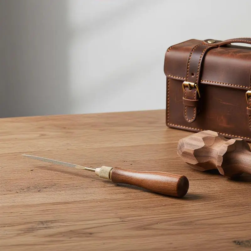 Wood File Handle with Brass Collet Chuck | DIY Hand Tool File Handle Axl