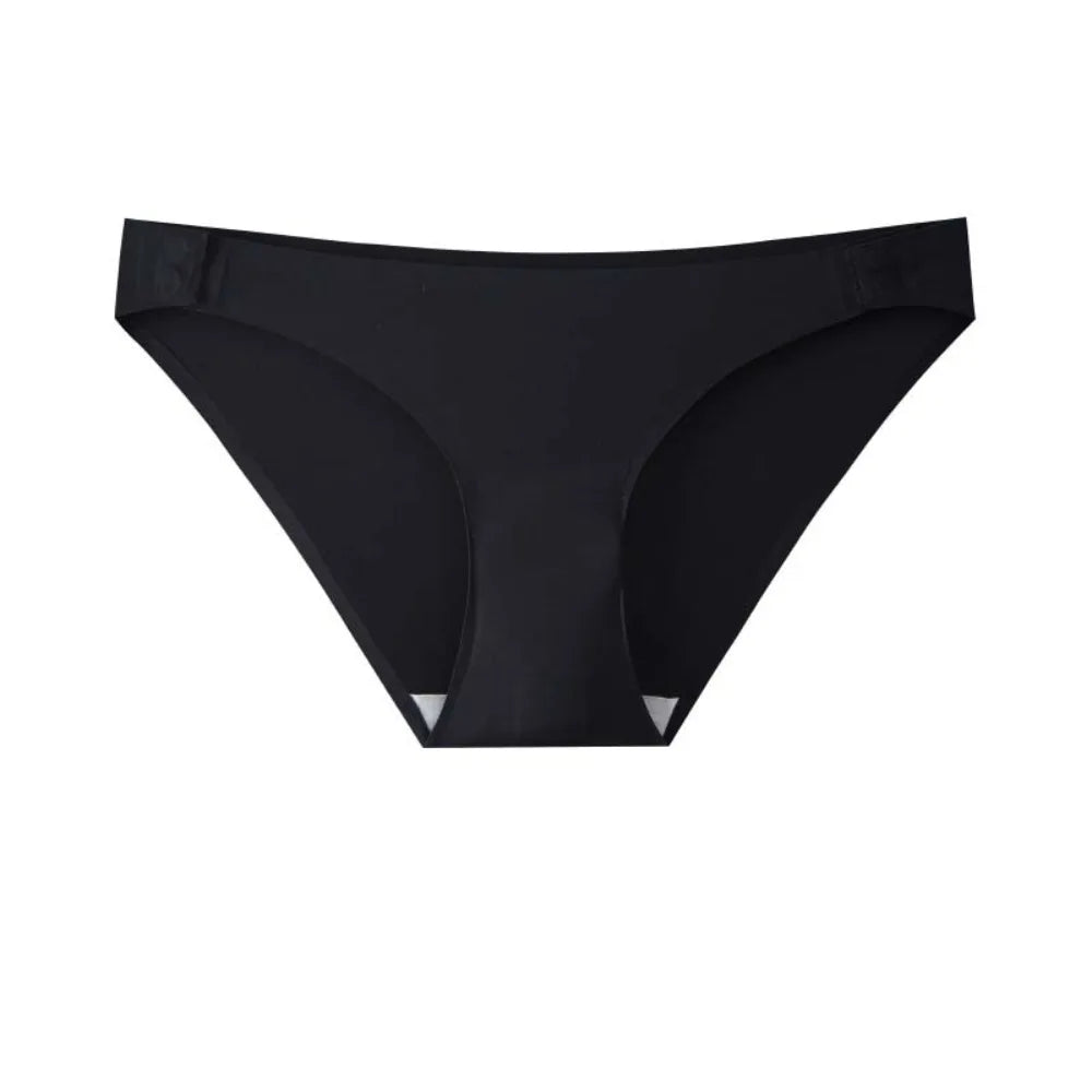 Women's Seamless Low-Rise Briefs – Side Buckle Lace Underwear Women's Briefs Axl Black 1XL 1pc