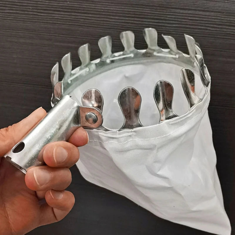 Metal Fruit Picker with Catcher Pouch – Apple, Peach & Pear Fruit Picker Tool Axl A