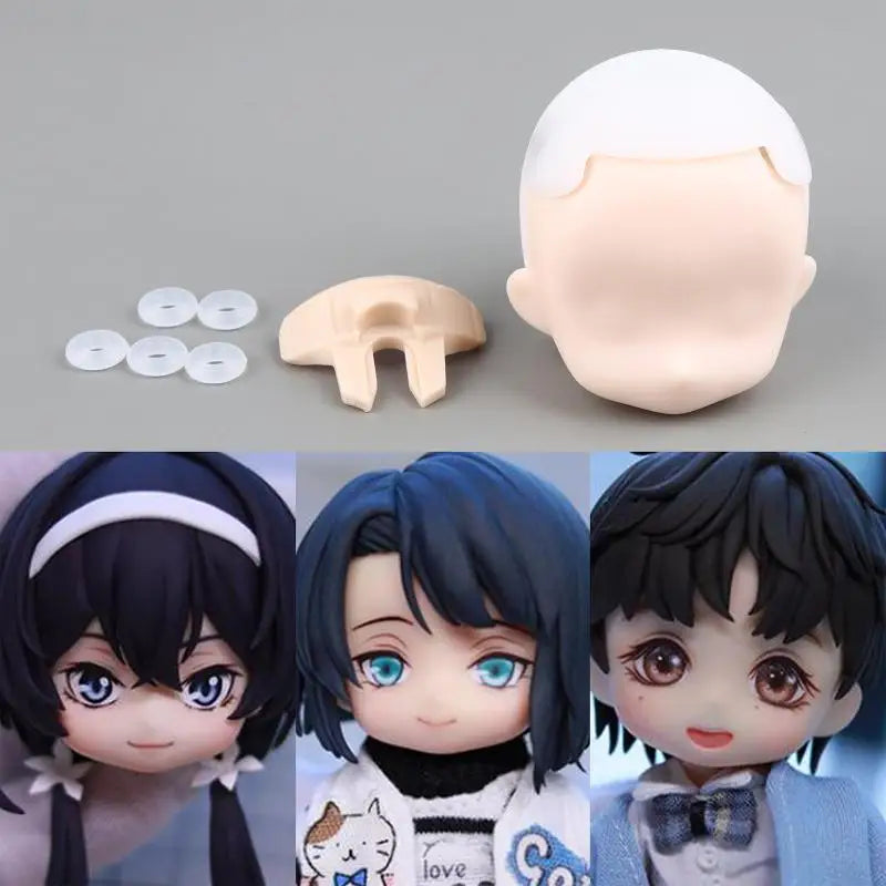GSC Universal Head Shell Blank Face Mold – OB11 Clay Doll DIY Doll Face Mold Axl
