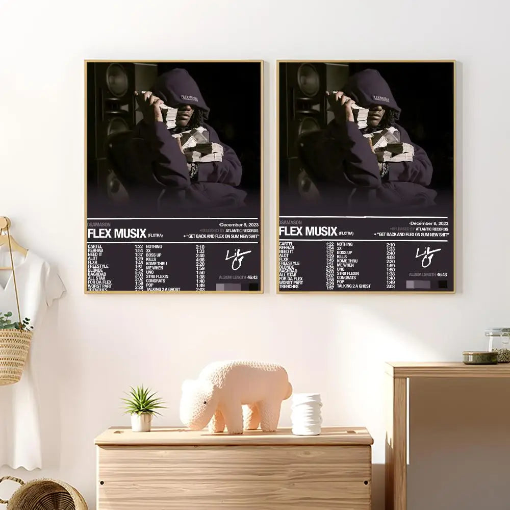 OsamaSon Stil Slime Rapper HD Waterproof Poster Sticker Wall Poster Sticker Axl