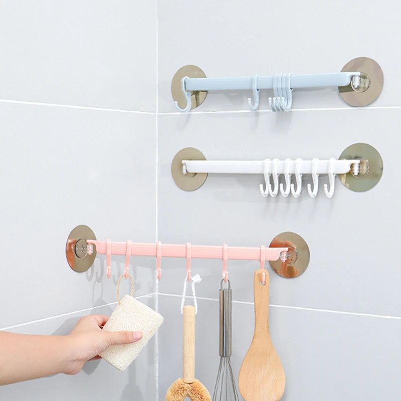 6-Row Suction Cup Corner Hook – No-Drill Bathroom Organizer Suction Cup Hook Axl