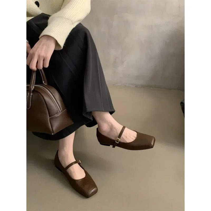 Women's Square Toe Mary Jane Flats – Party & Wedding Shoes Mary Jane Flats Axl