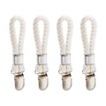 Rust-Resistant Metal Towel Clip with Cotton Rope Ring Towel Clip Axl 4PCS