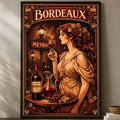 Bordeaux Wine Wall Poster – Self-Stick Waterproof HD Art Decor Wall Art Poster Axl White12 50X70cmNoframe