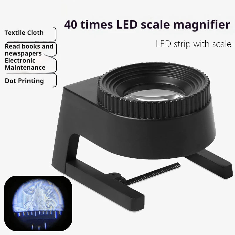 LED Magnifying Glass with Scale & 3 LED Lights | High Magnification LED Magnifying Glass Axl