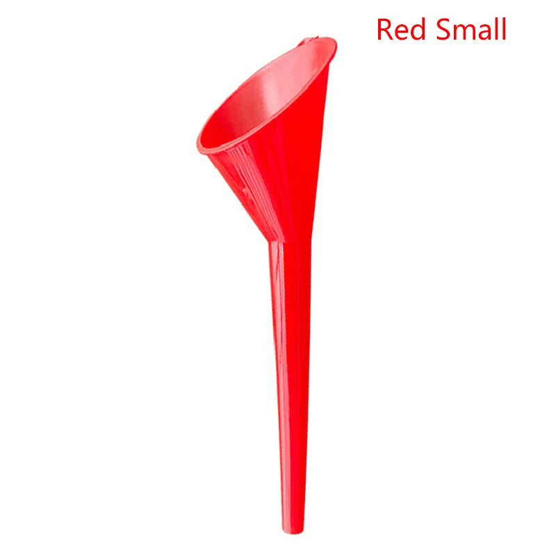 Long Stem Anti-Splash Fuel Funnel for Cars & Motorcycles Automotive Fuel Funnel Axl Red Small