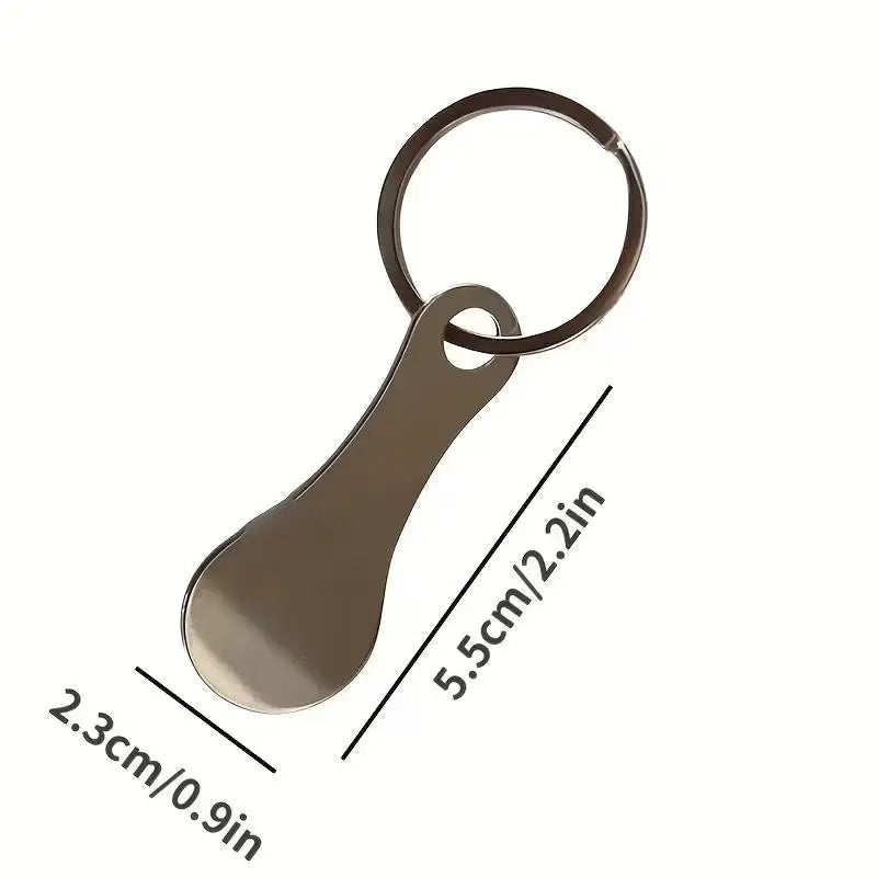 Stainless Steel Shopping Cart Token Key Ring – 2/4 Pack Trolley Token Key Ring Axl