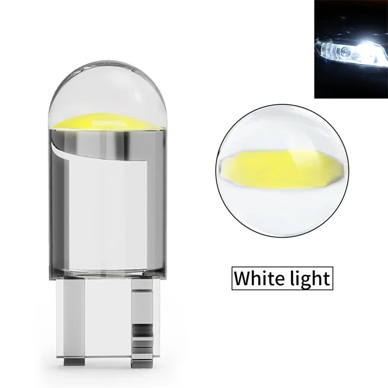 T10 W5W COB LED Bulb 6000K – License Plate & Dome Light 12V Automotive LED Bulb Axl one size White