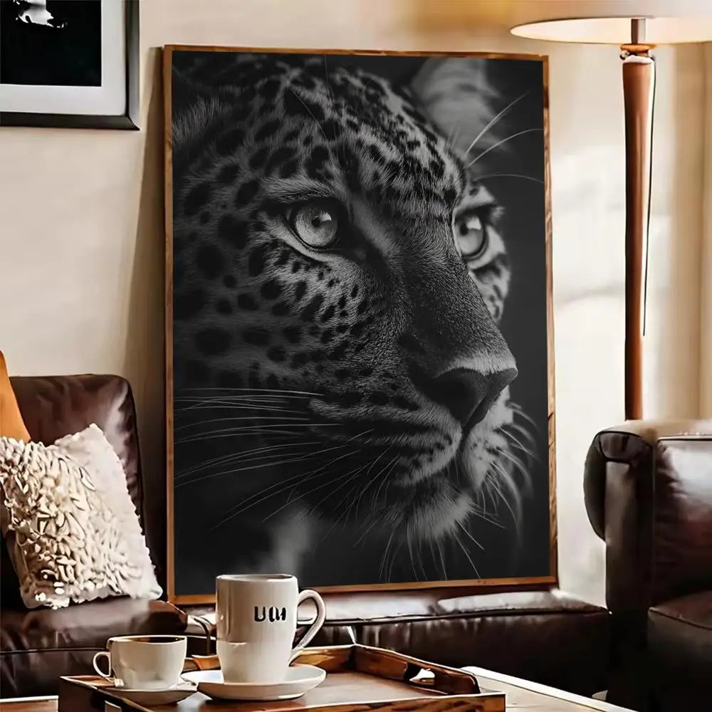 Women & Leopard Canvas Wall Art – Unframed Poster | Home Decor Canvas Wall Art Axl