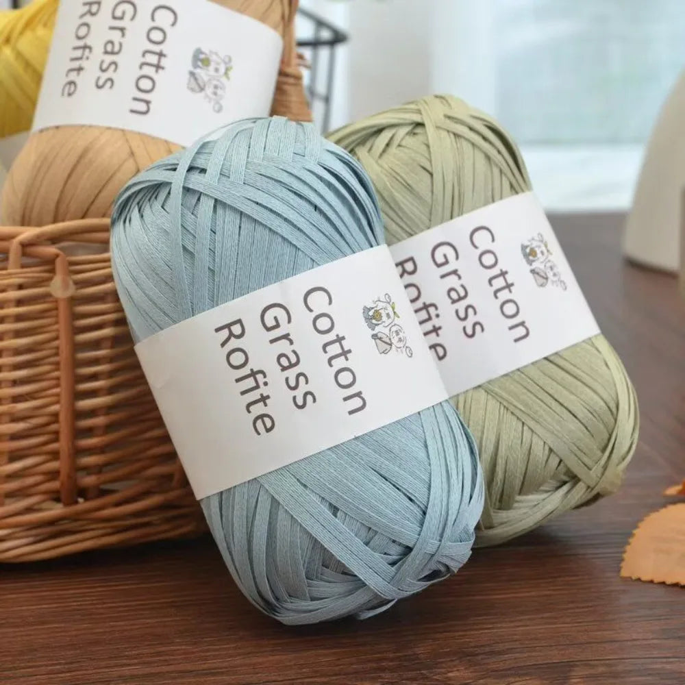 102M Multicolor Raffia Yarn for Crochet, Knitting & DIY Crafts Craft Yarn Axl