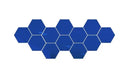 12-Pc 3D Hexagon Acrylic Mirror Wall Stickers | Gold & Silver Mirror Wall Stickers Axl Blue 10 x 9cm